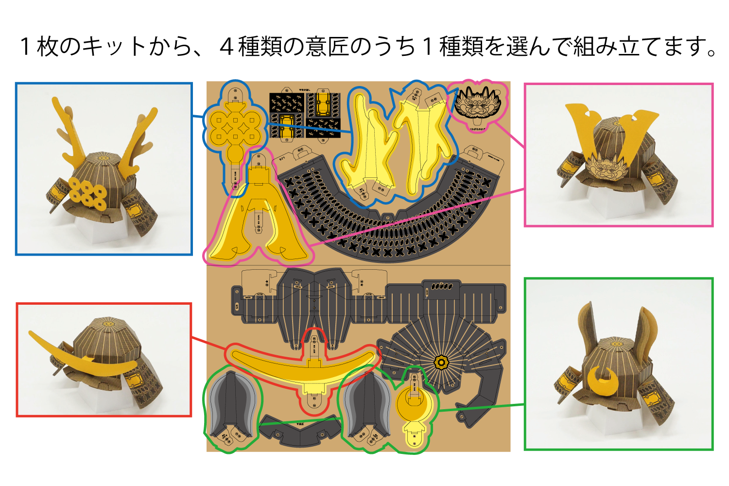 丈夫で楽しめるダンボール兜